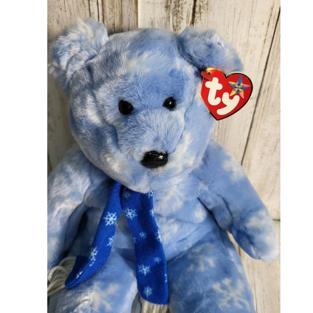 Ty Beanie Buddies Plush Bear Lot Peace Tie-Dye Halo Angel 1999 Holiday Teddy 3pc